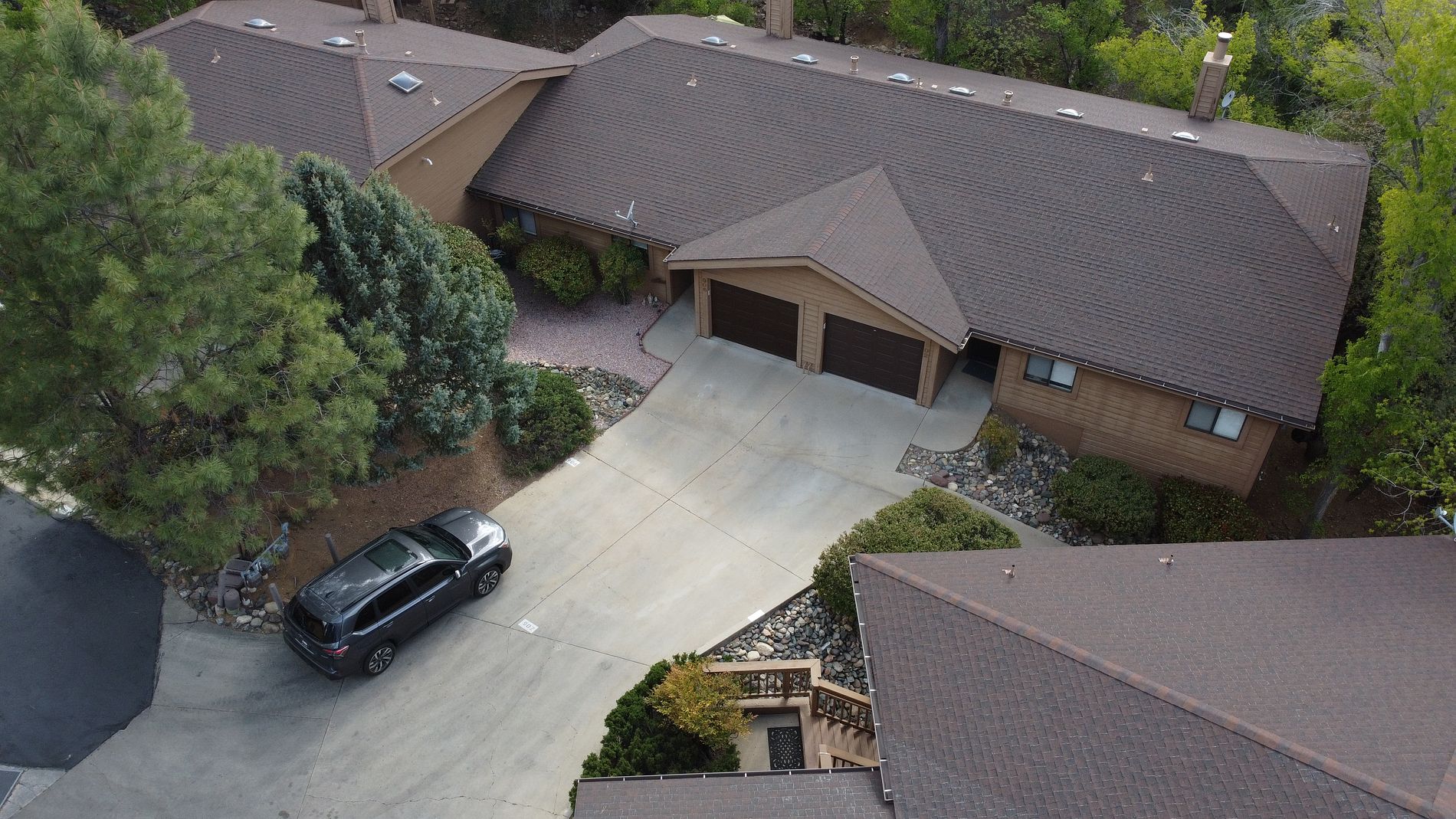 Aerial roof-condition documentation at Forest Hylands in Arizona